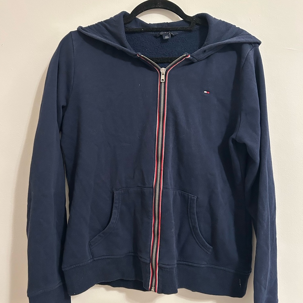 Tommy Hilfiger Navy Blue Hoodie with Zip
